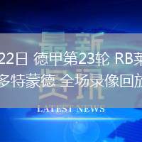 02月22日 德甲第23轮 RB莱比锡vs多特蒙德 全场录像回放